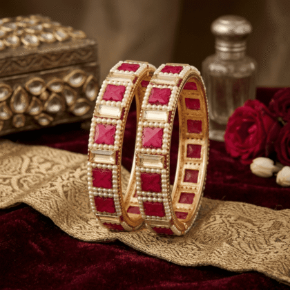 Royal Gulabi: Kundan & Ruby Kada